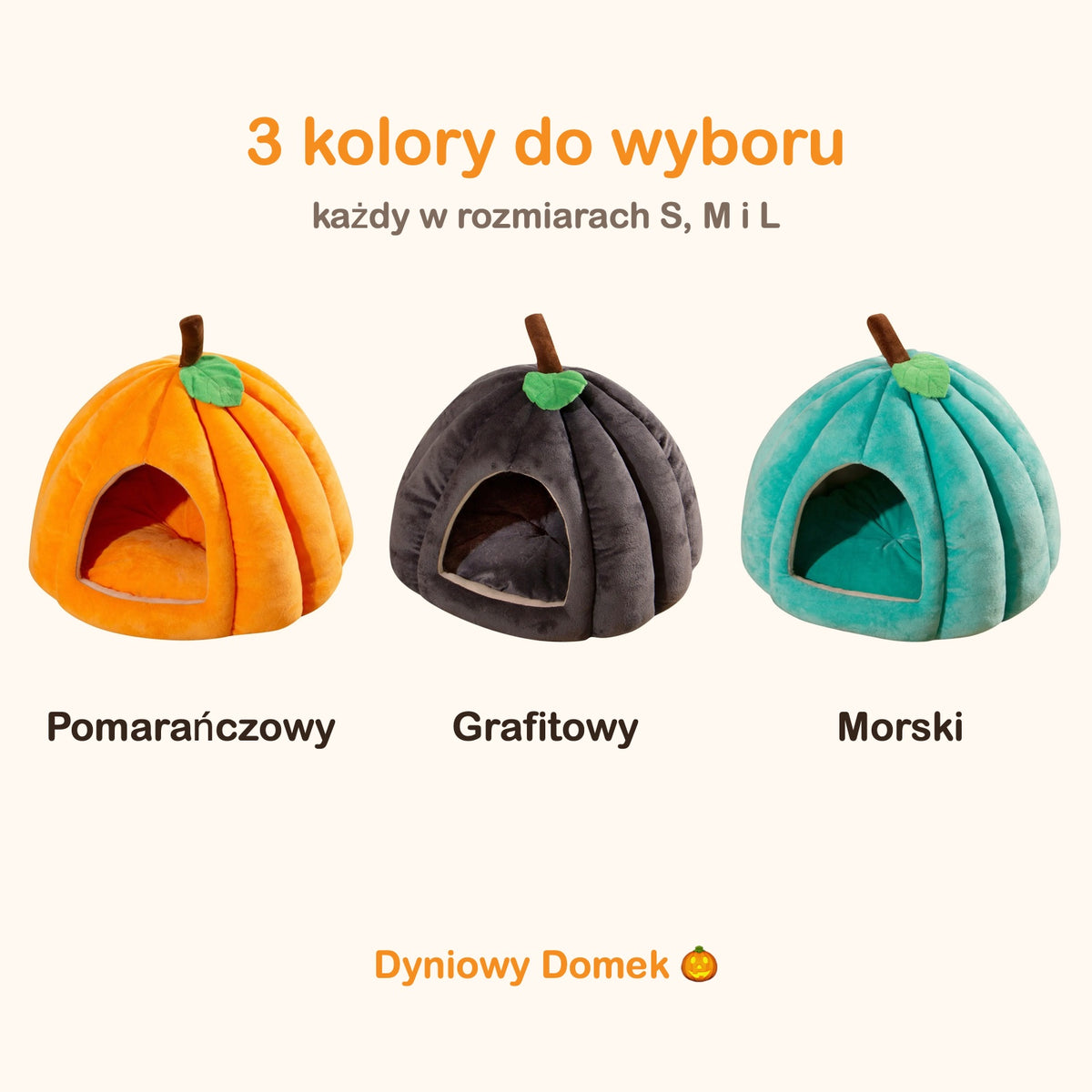 Dyniowy Domek – legowisko jaskinia dla kota i małego psa